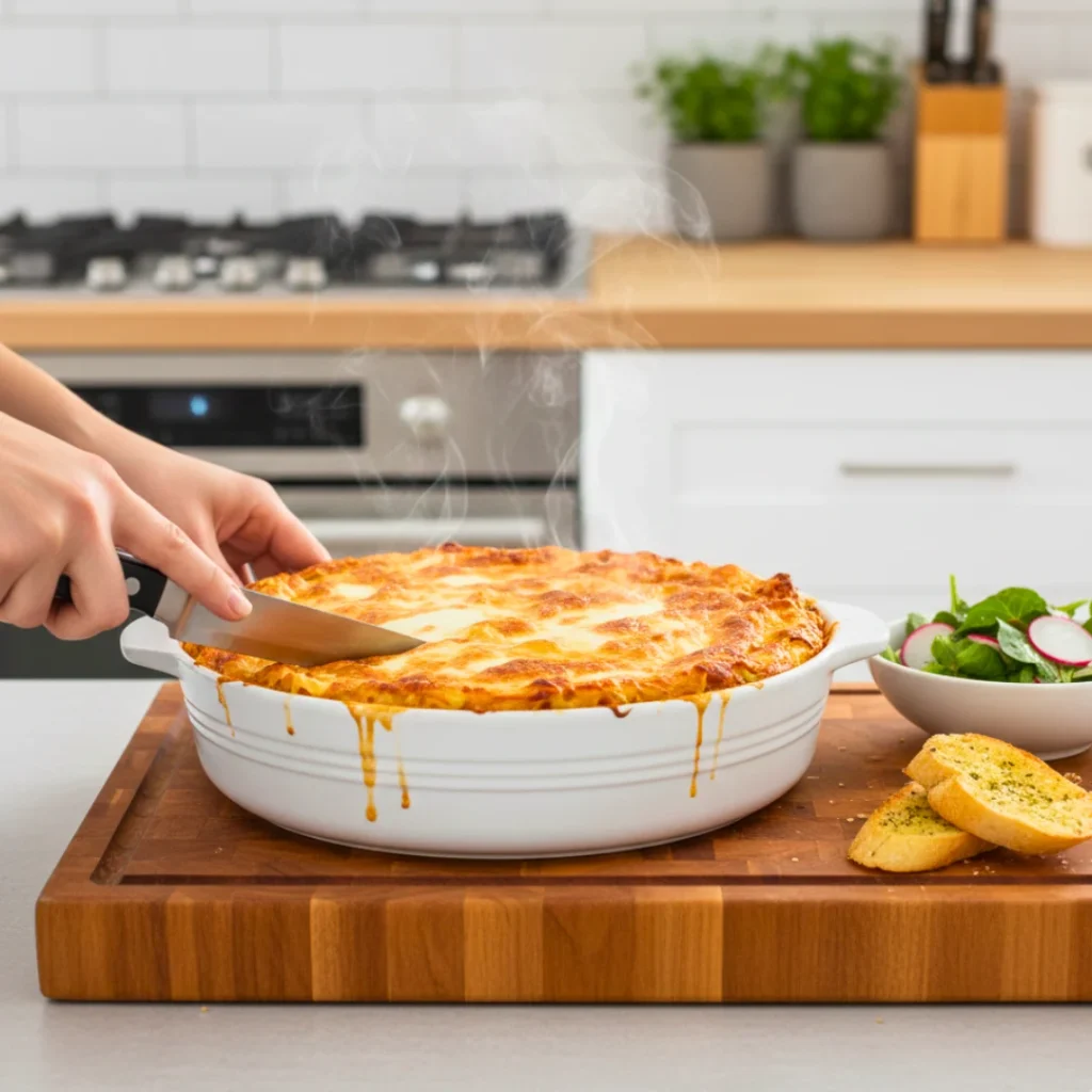 Resting and slicing Timballo Recipe
