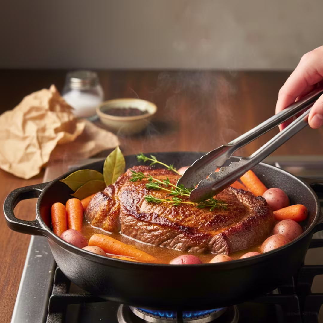 Adding carrots and potatoes to pot roast