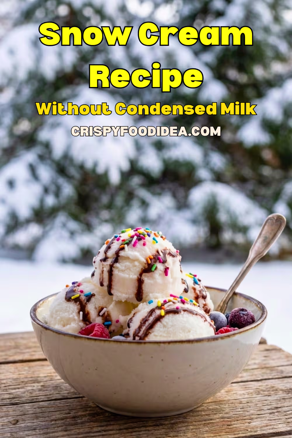 Snow Cream Recipe Without Condensed Milk