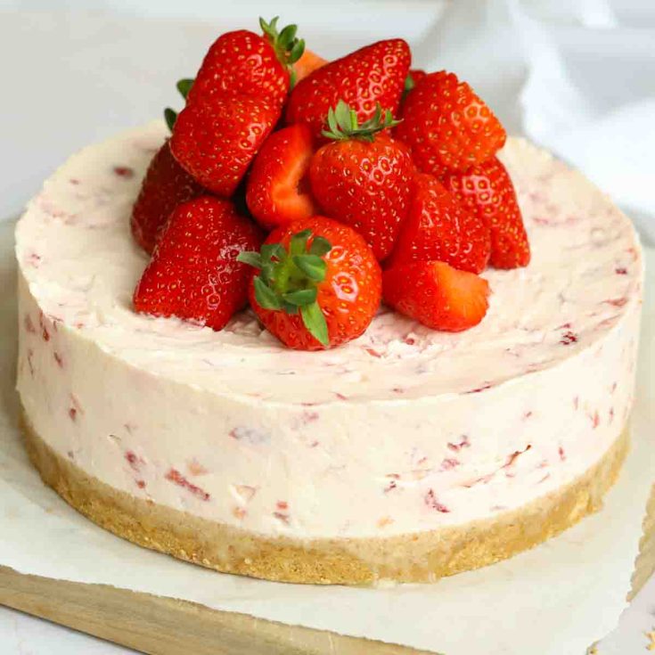 Image for Strawberry Cheesecake {Easy No Bake Recipe}