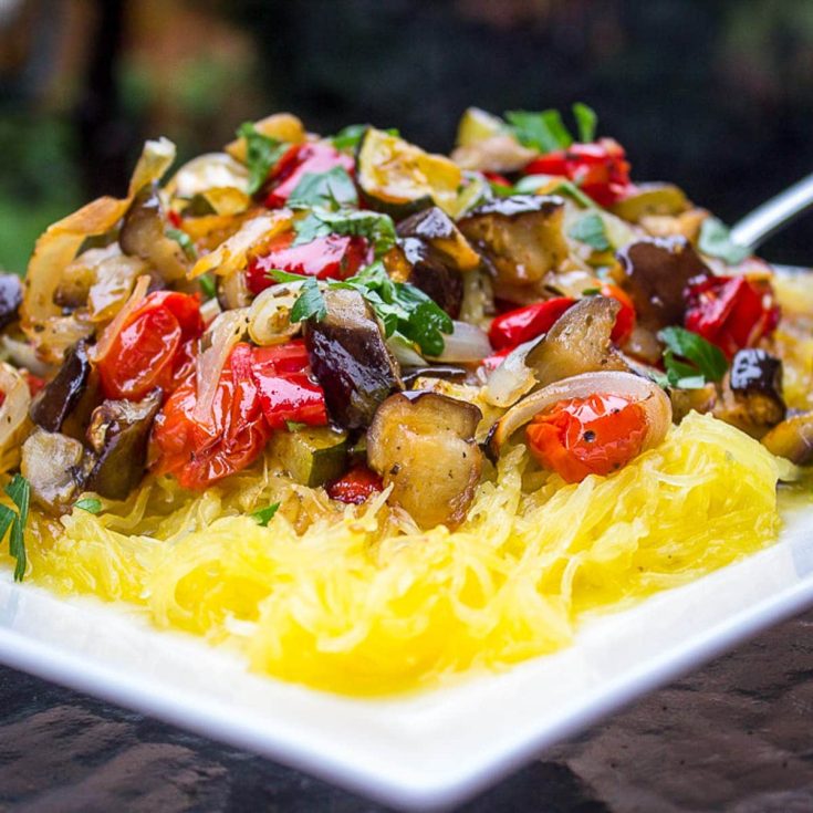 Image for Spaghetti Squash Noodles With Roasted Vegetables