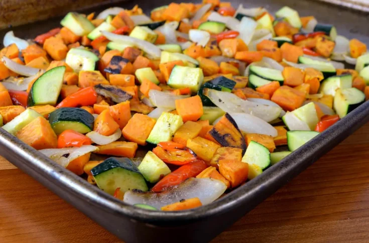 Roasted Sweet Potatoes With Veggies