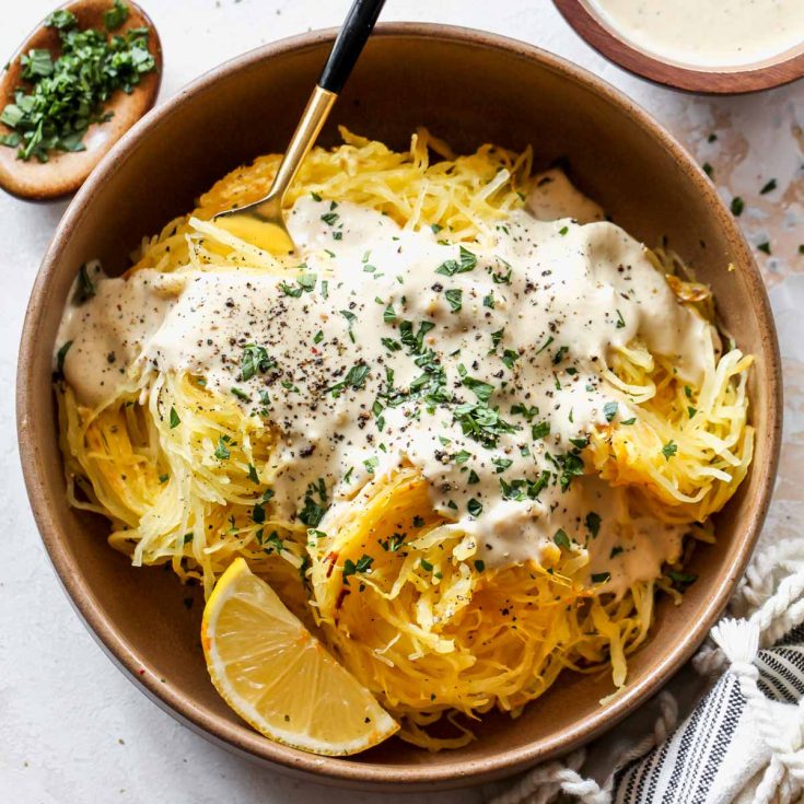 Image for Spaghetti Squash Alfredo (Vegan)