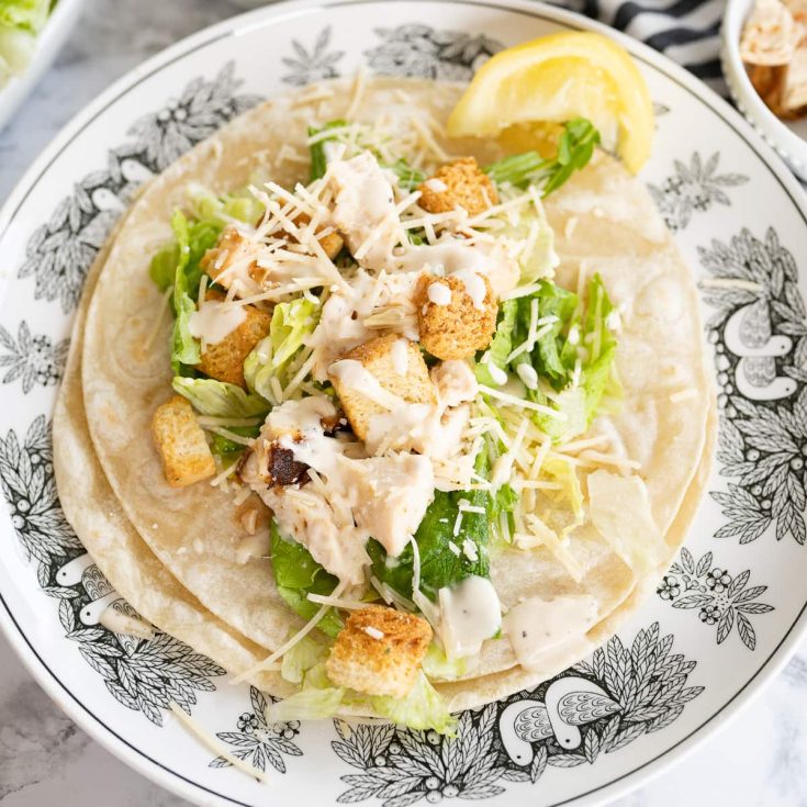 Image for Caesar Wrap Recipe with Meal Prep Instructions