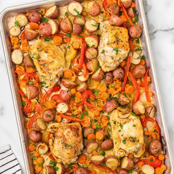 Image for Sheet Pan Lemon Herb Chicken with Roasted Vegetables