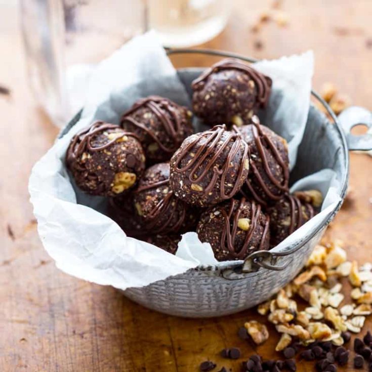 Image for Dark Chocolate Walnut Vegan Energy Balls