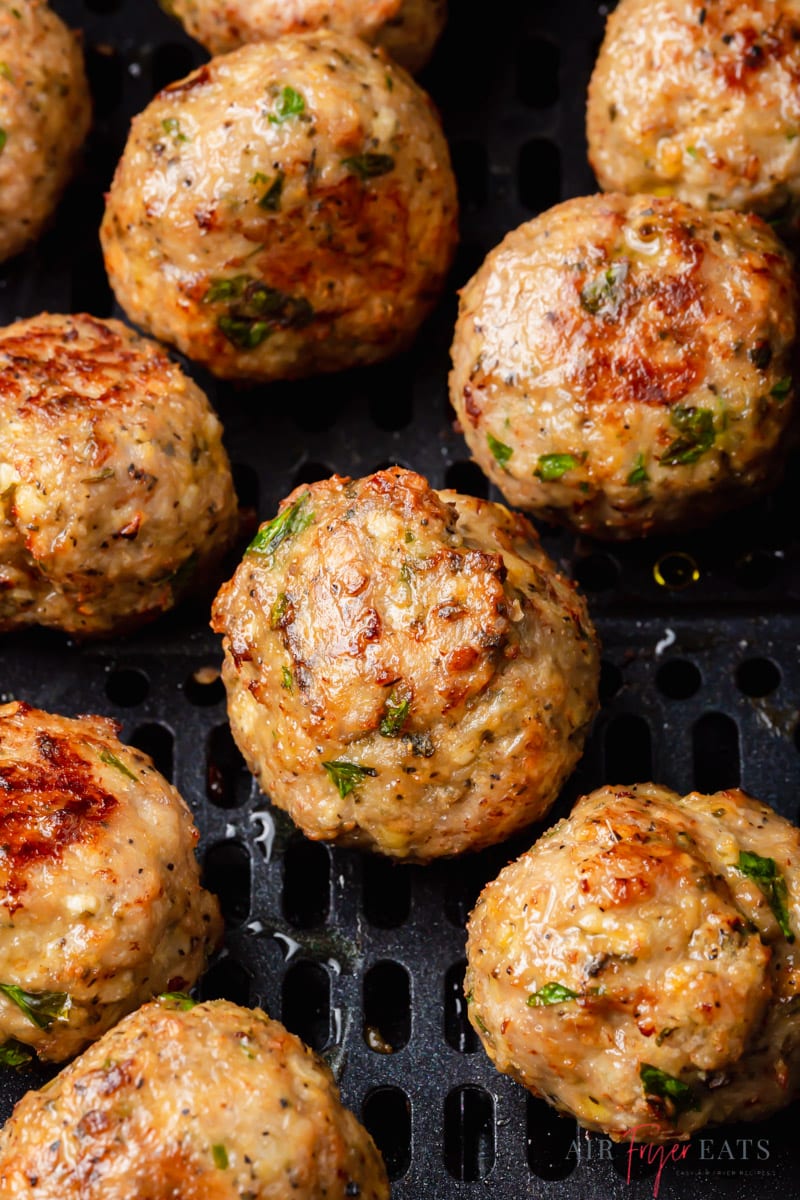 Image for Air Fryer Turkey Meatballs (≈190 Calories)