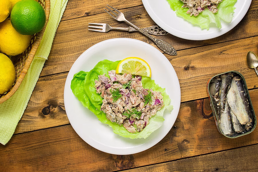 Image for Keto Creamy Sardine Salad with Lettuce Wraps