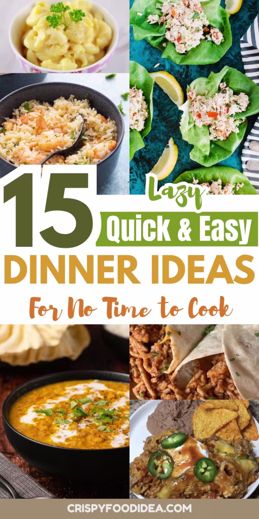 15 Lazy Dinner Ideas for Busy Nights | Ready in 20 Minutes or Less! 35 quick dinner ideas for busy nights
