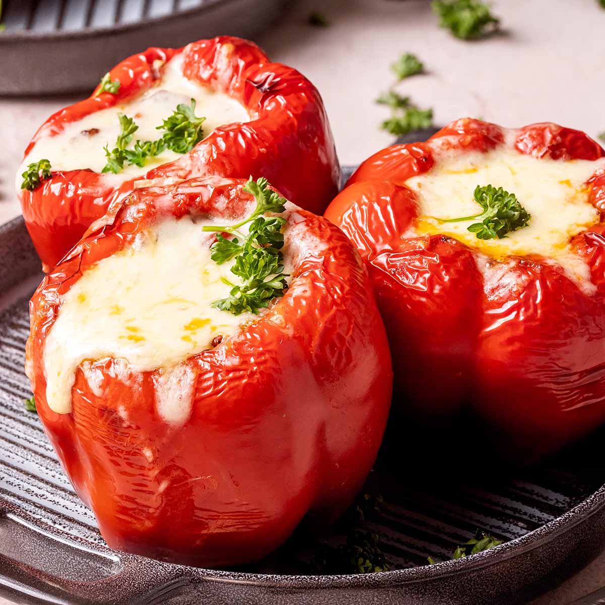 Image for Air Fryer Stuffed Bell Peppers (≈200 Calories)