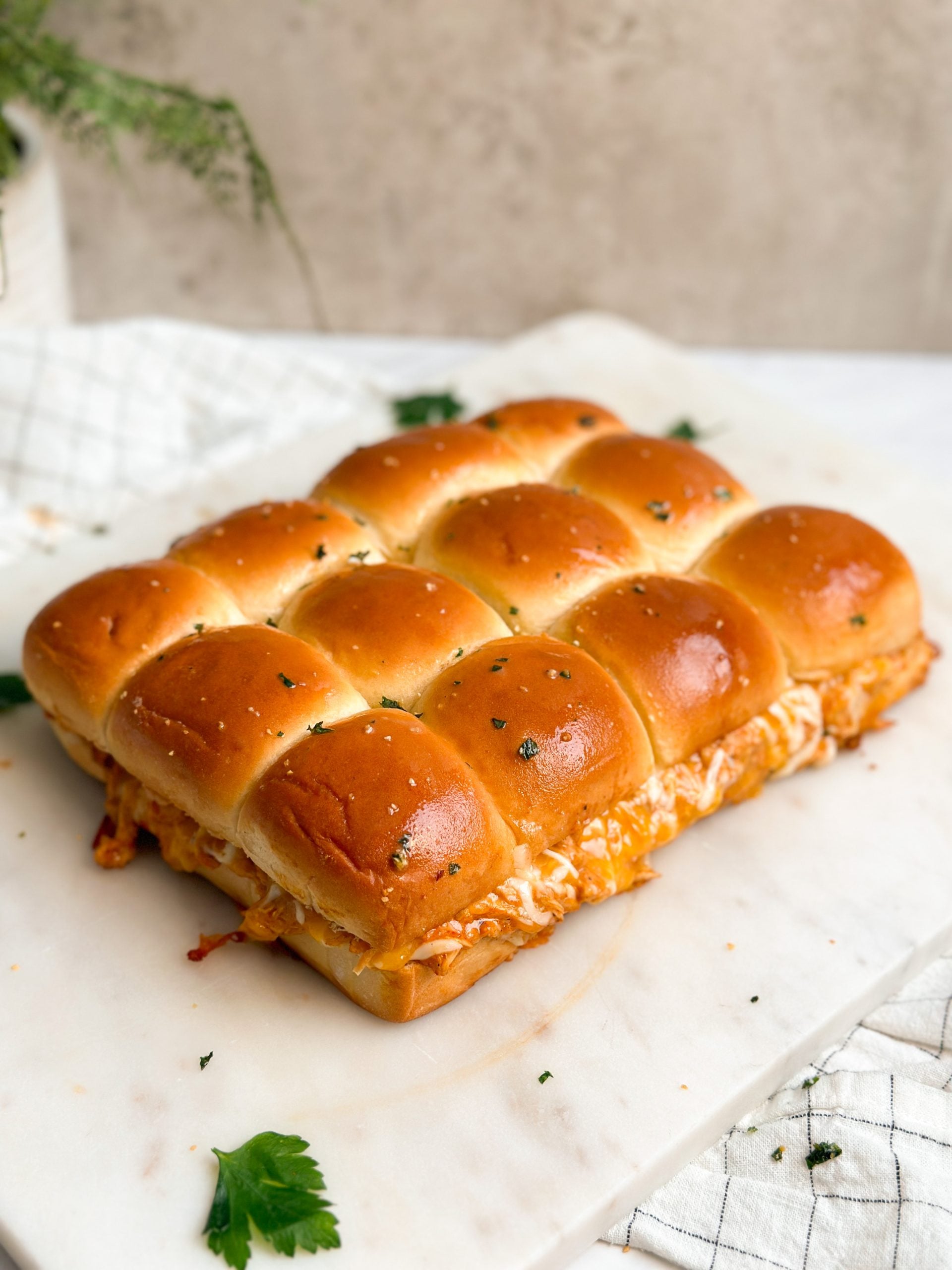 Image for Easy Cheesy BBQ Chicken Sliders