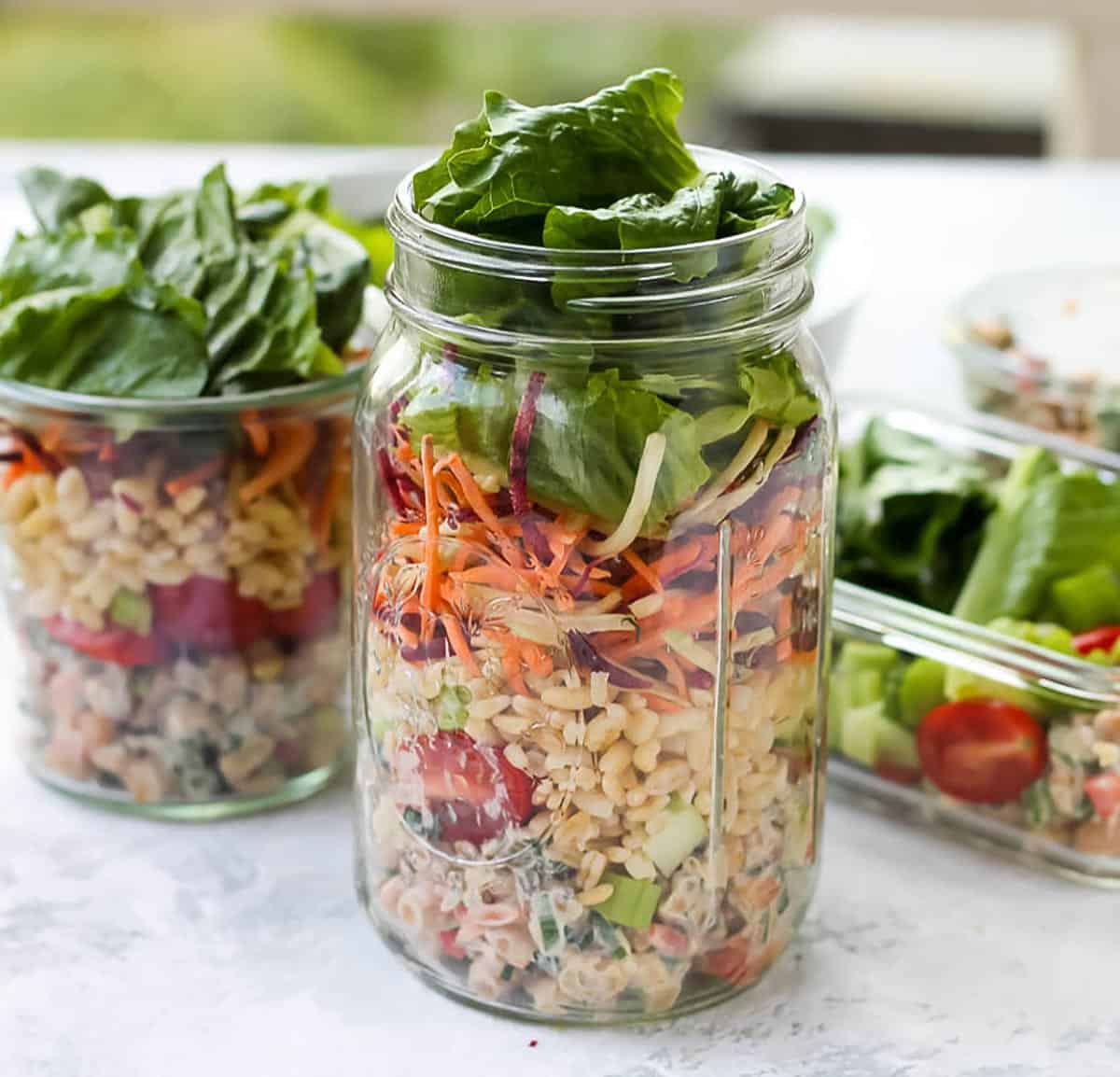 Image for Chickpea Mason Jar Salads