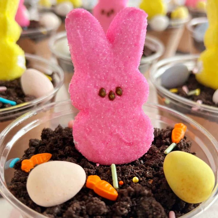 Image for Easter Dirt Cups (Easy Recipe with Pudding and Peeps)