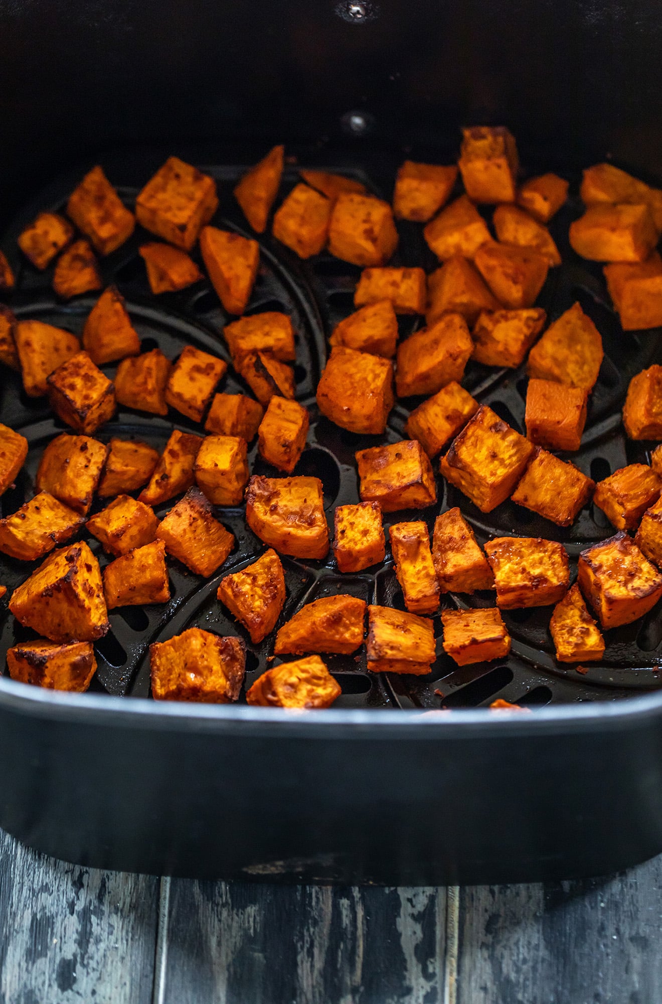 Image for Air Fryer Sweet Potato Cubes (≈180 Calories)