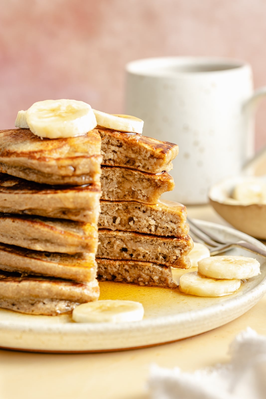 Image for Healthy Banana Oatmeal Pancakes (made right in the blender!)