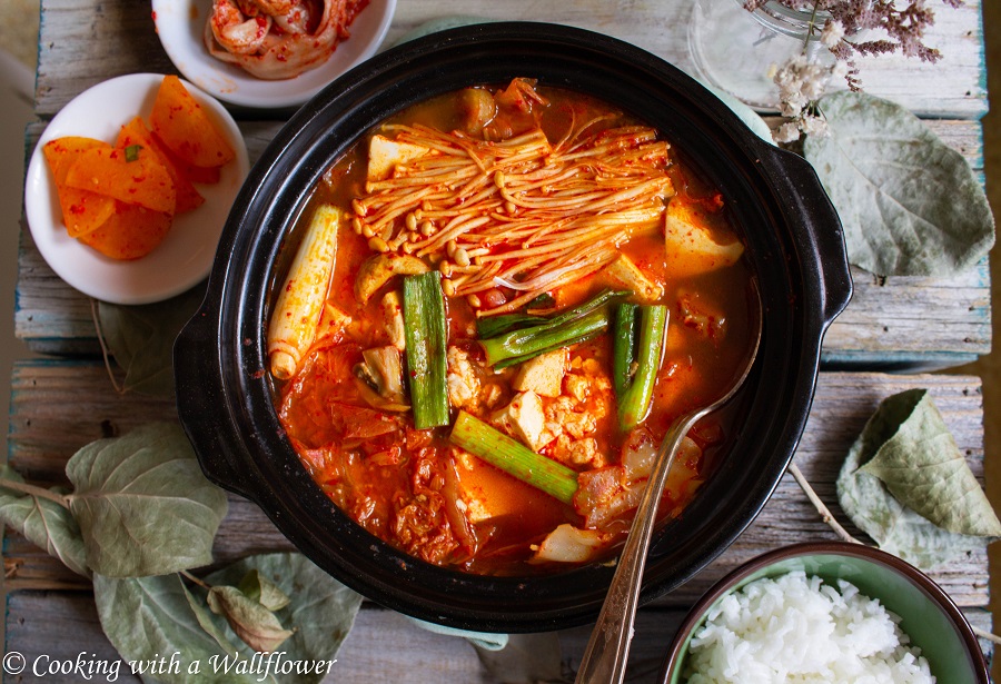 Image for Korean Style Spicy Vegetable Tofu Soup