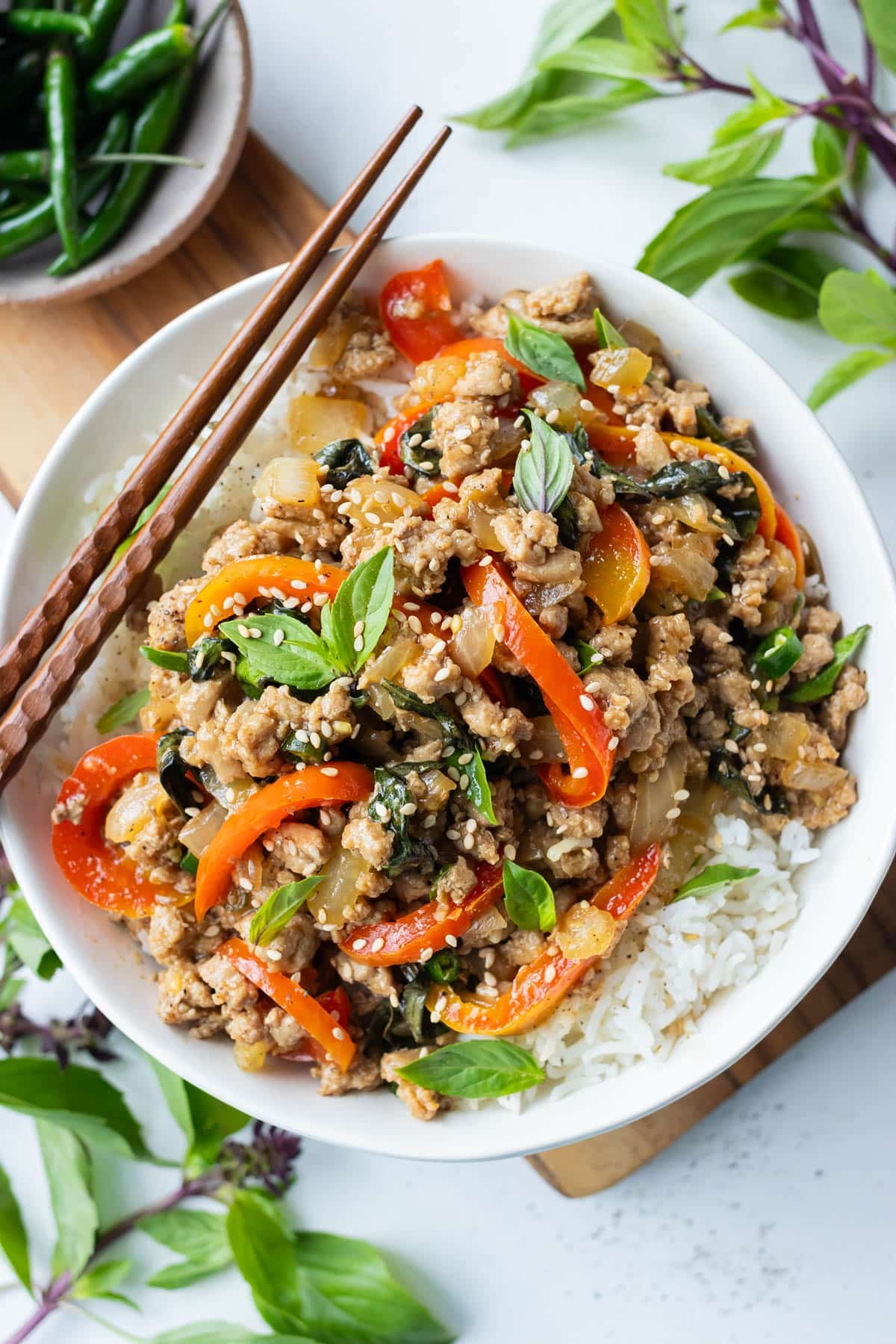 Image for Thai Basil Ground Turkey Stir-Fry