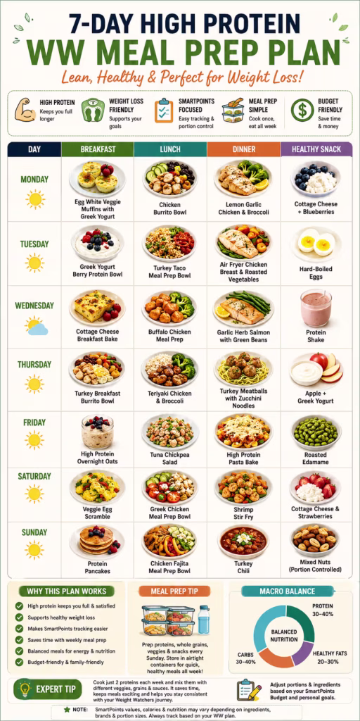21 Awesome High Protein WW Meal Prep Recipes (Easy, Low Point & Meal Prep Friendly) 47 7 day high protein WW meal prep plan