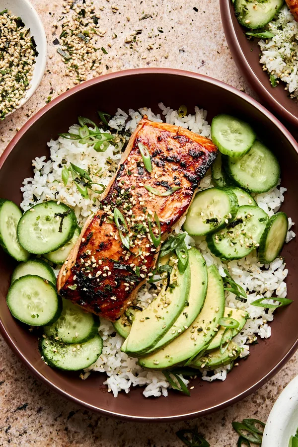 Miso Salmon Rice Bowl