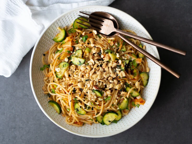 Image for Kimchi Noodle Salad Recipe