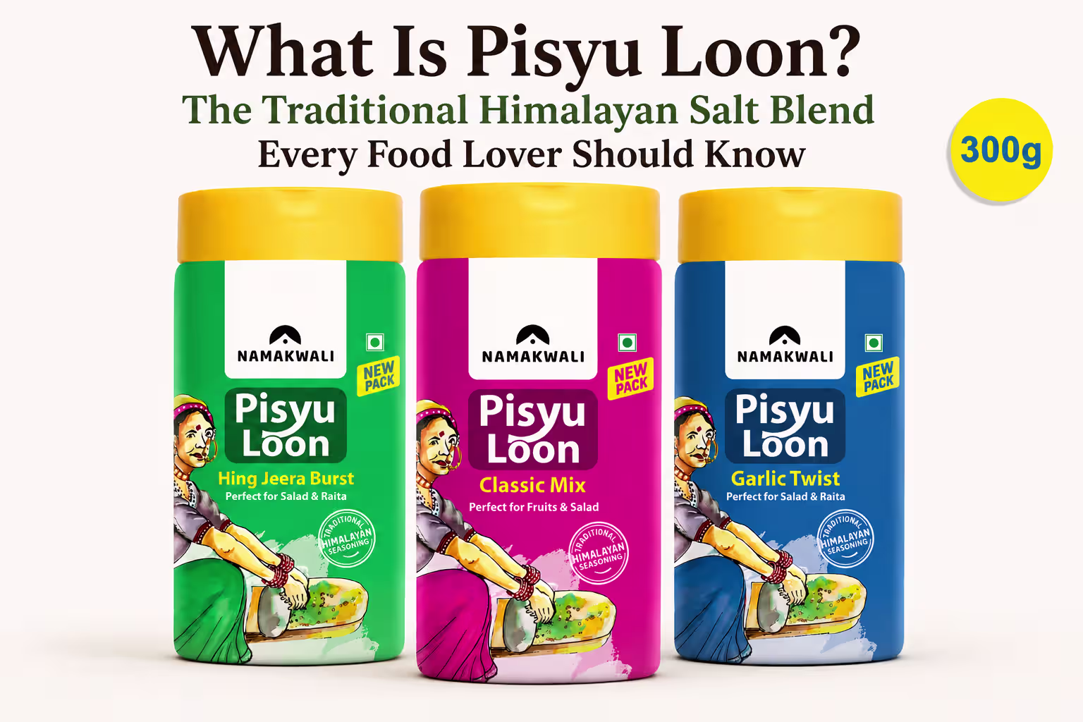 Traditional Pisyu Loon Himalayan salt blend with fresh herbs and spices