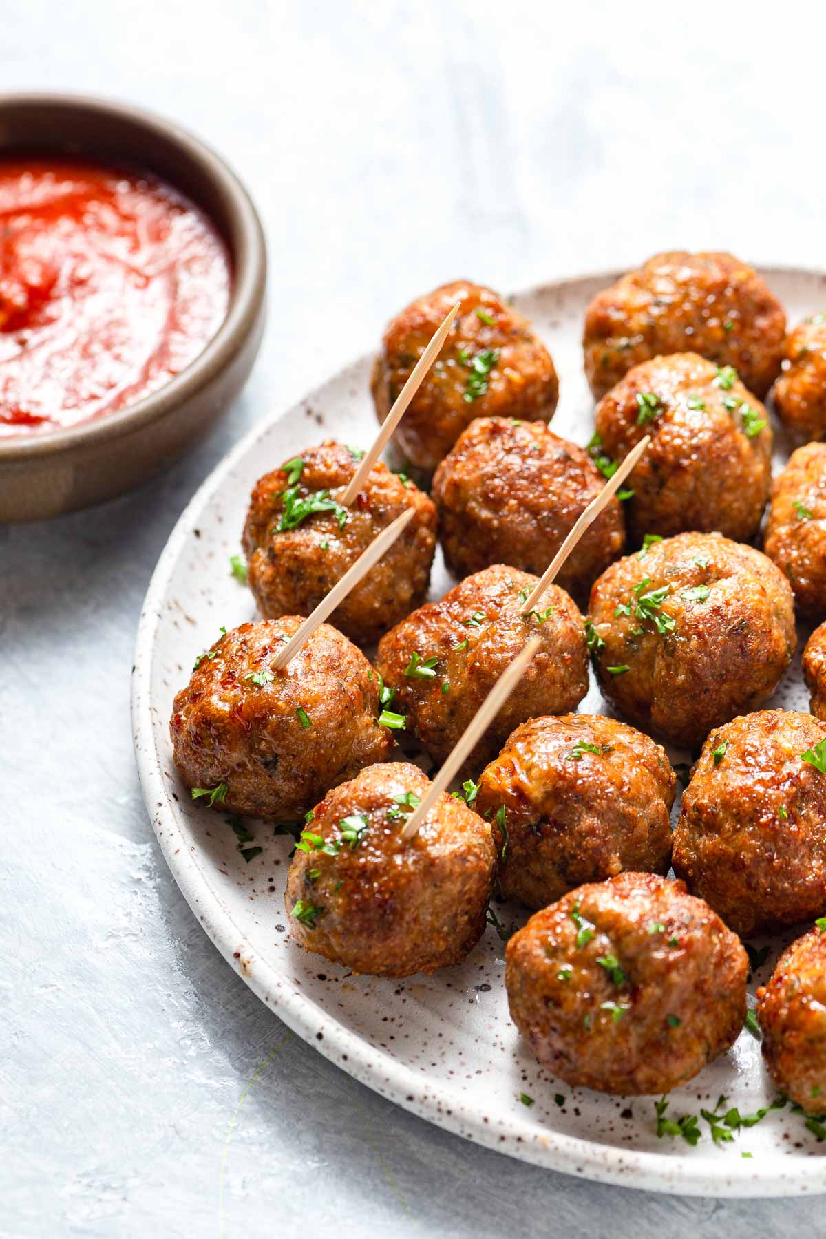 Image for Air Fryer Chicken Meatballs (Quick & Easy)