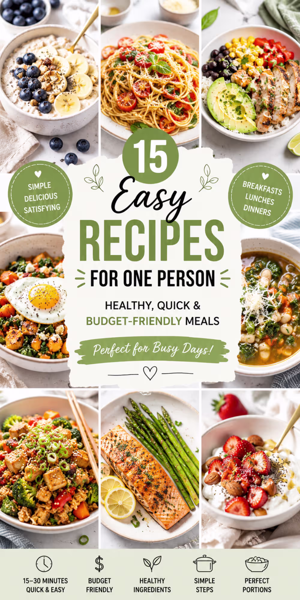 Easy recipes for one person
