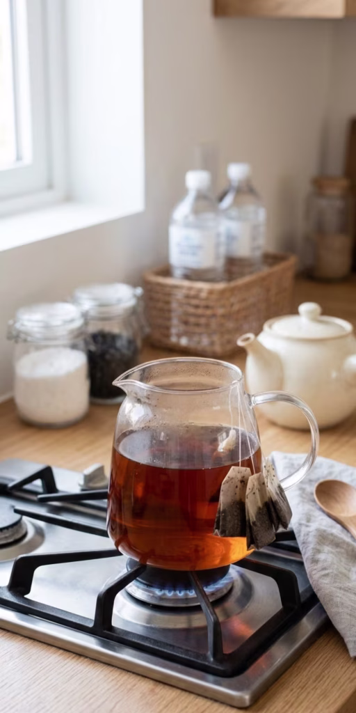 Best Peach Raspberry Fruit Infused Iced Tea | Refreshing Summer Drink That's Naturally Sweet & Easy 20 Steeping black tea bags for peach raspberry iced tea recipe
