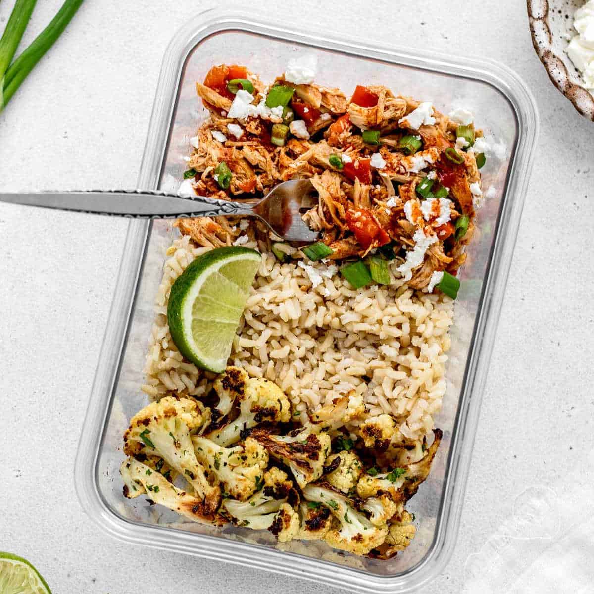 Image for Meal Prep Shredded Buffalo Chicken Rice Bowls