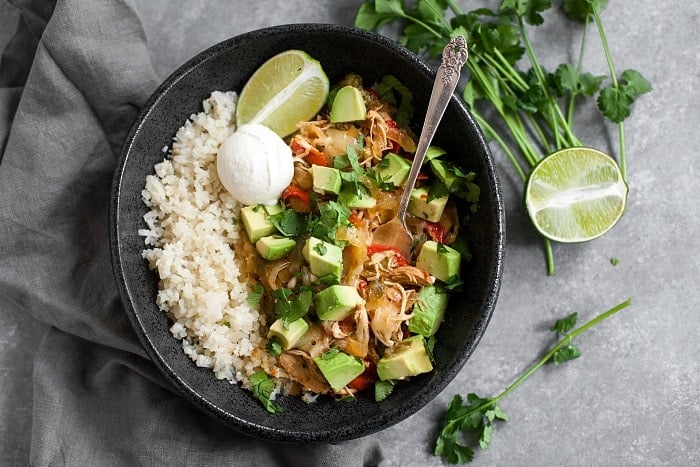 Crock Pot Chicken Fajita Bowl