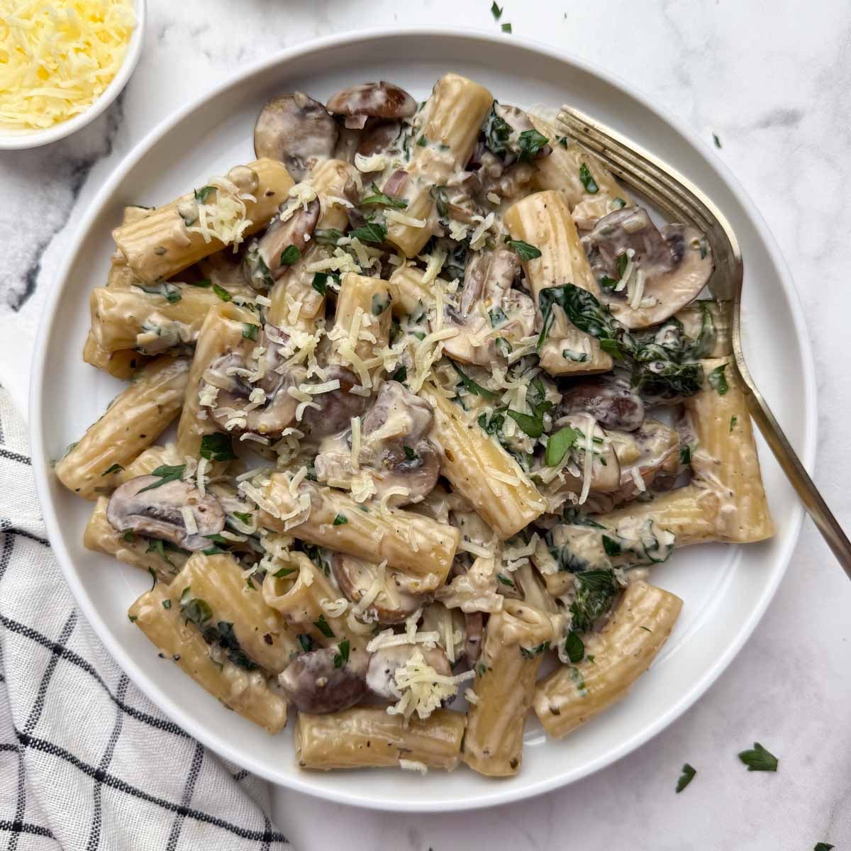 Image for Creamy Mushroom Spinach Pasta