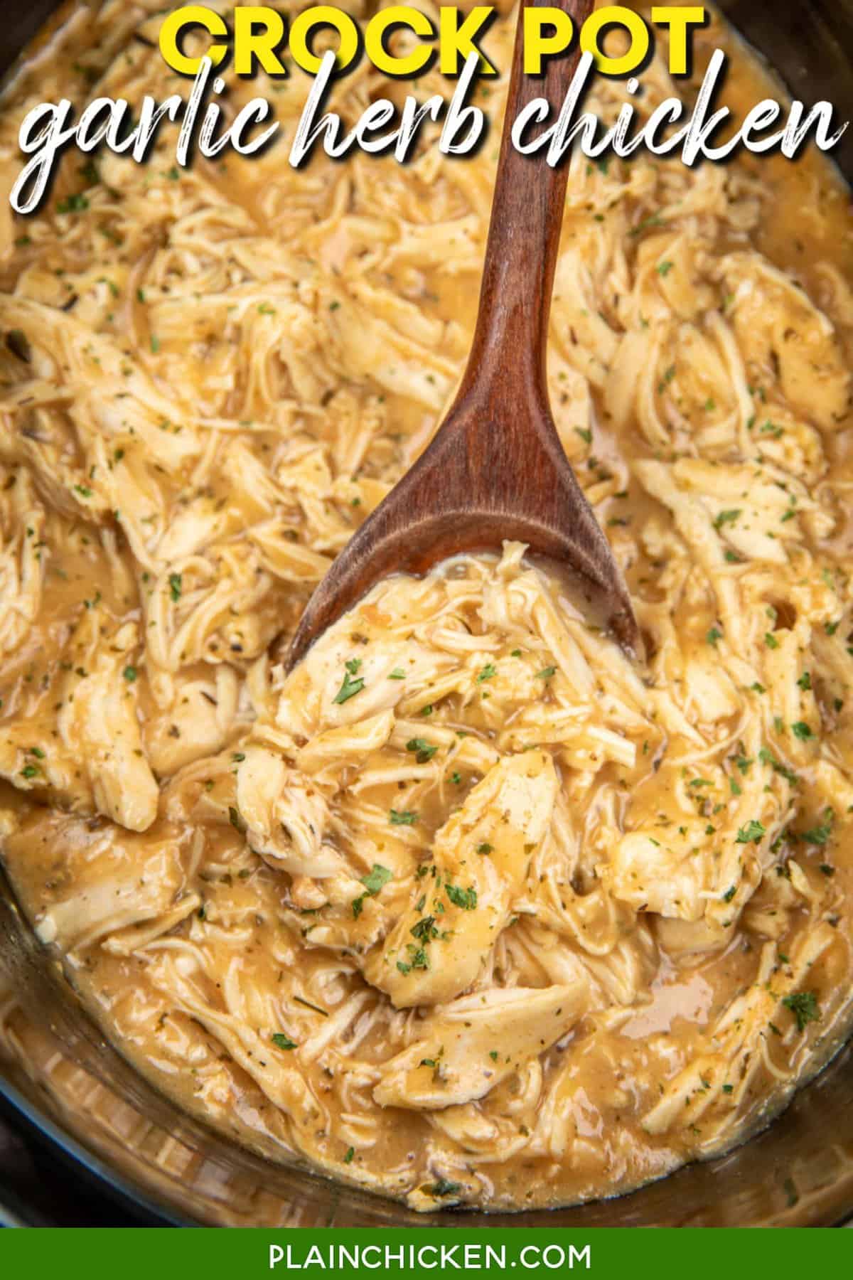Garlic Herb Crockpot Chicken