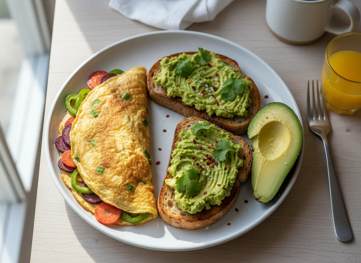 Image for Veggie Omelet with Avocado Toast