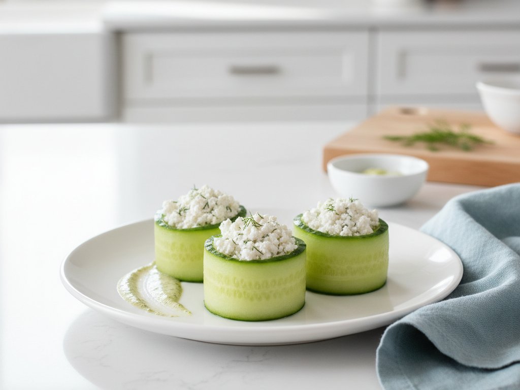 Image for Cottage Cheese Cucumber Cups (22g Protein)