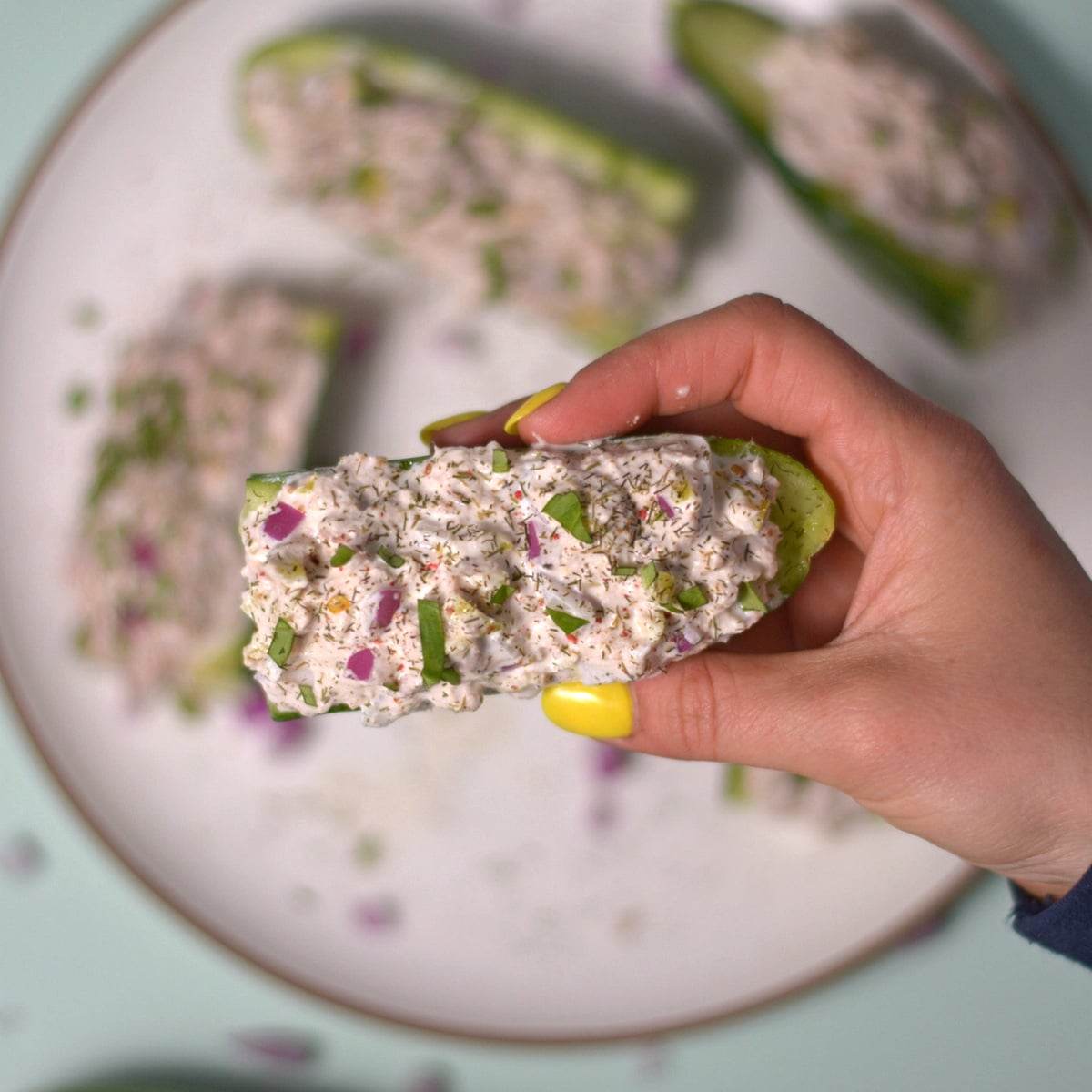 Image for High-Protein Tuna Cucumber Boats