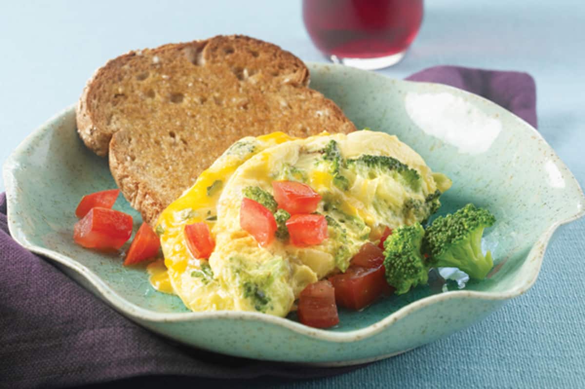 Image for Veggie & Cheese Omelet with Toast