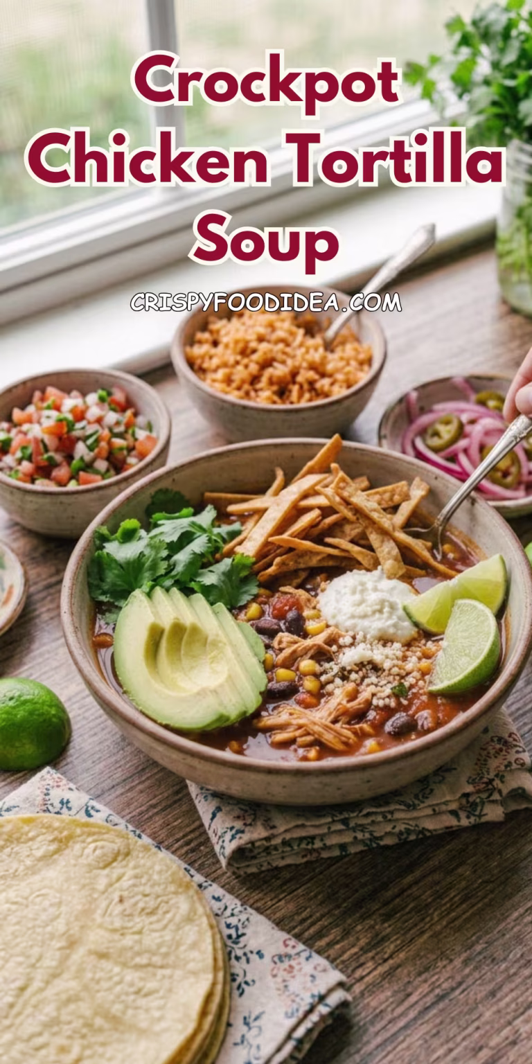 Crockpot Chicken Tortilla Soup