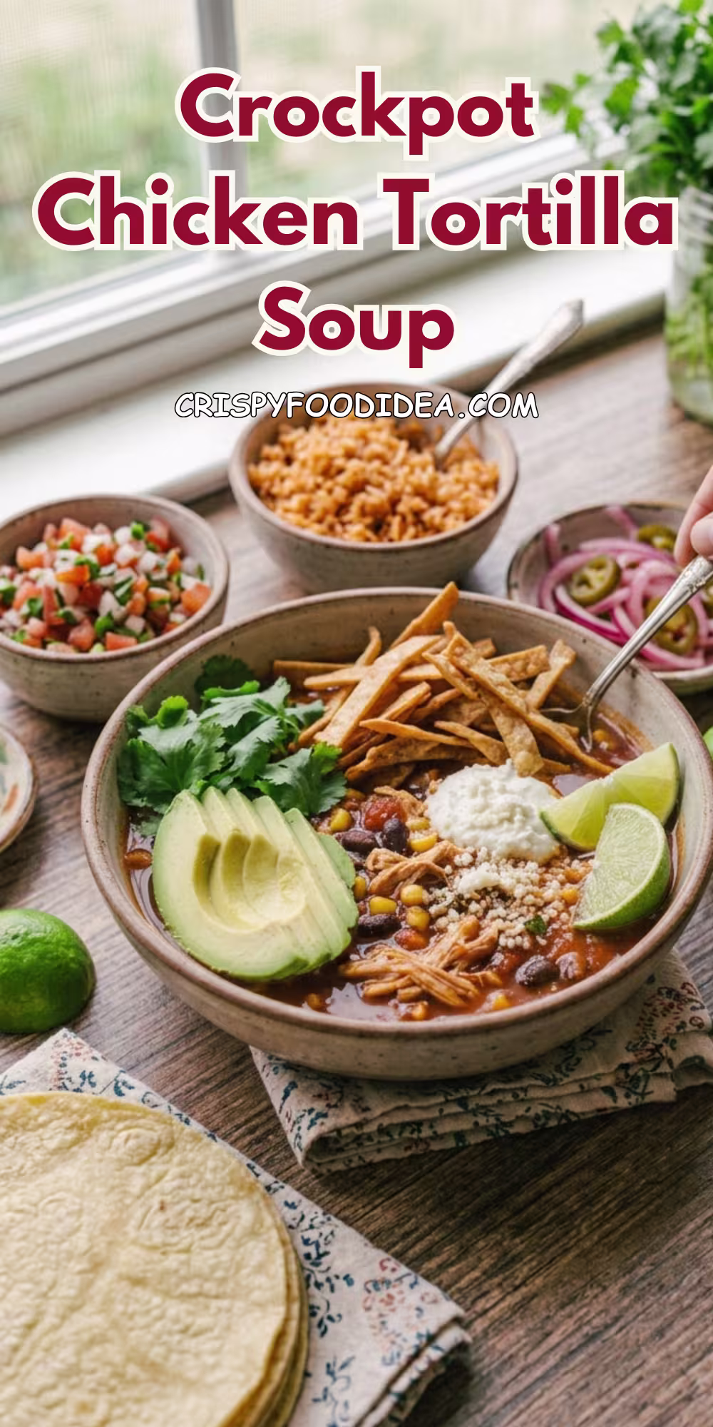 Crockpot Chicken Tortilla Soup