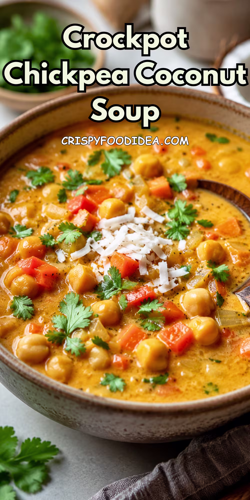 Crockpot Chickpea Coconut Soup