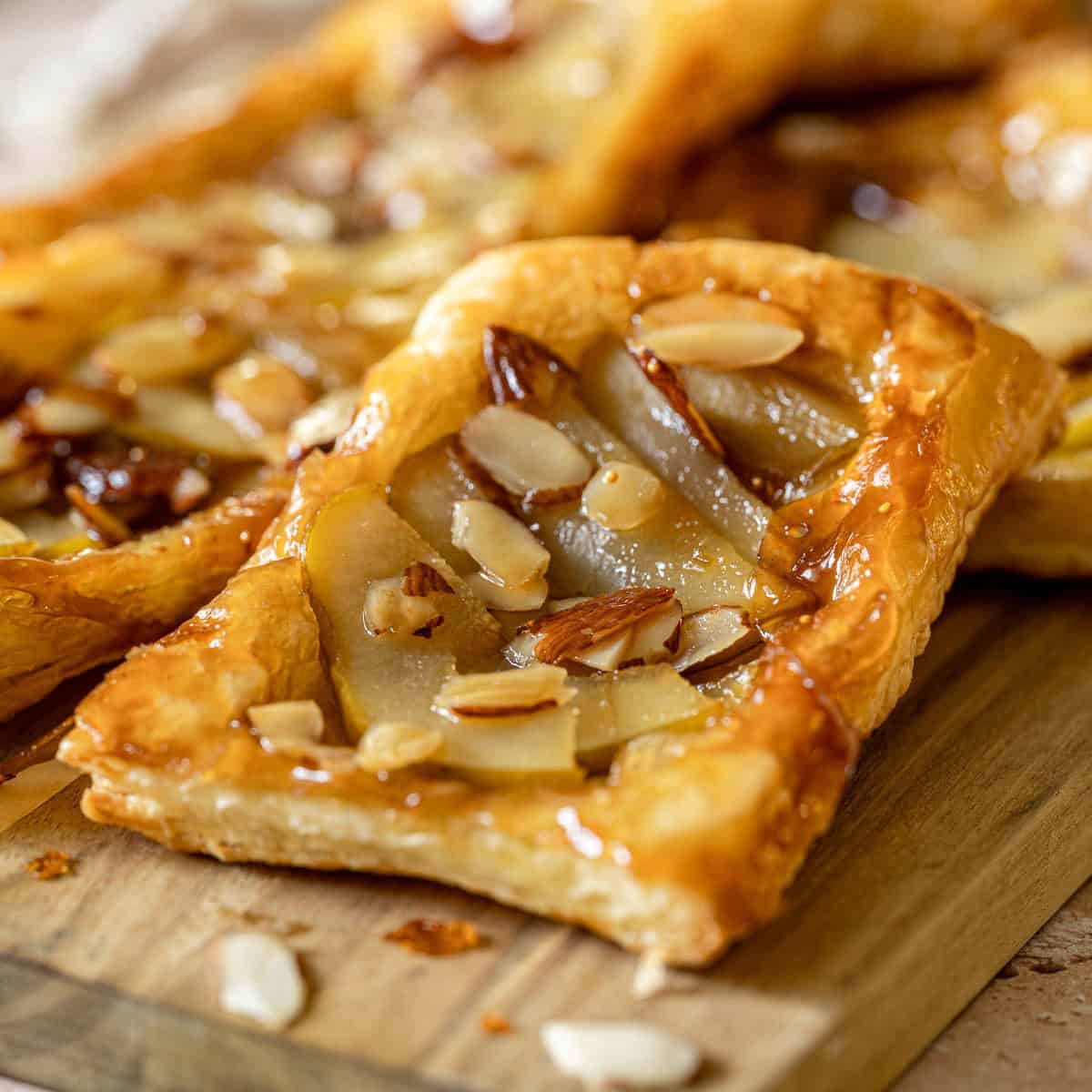Image for Pear Almond Puff Pastry Tart (Easy Upside-Down Dessert)