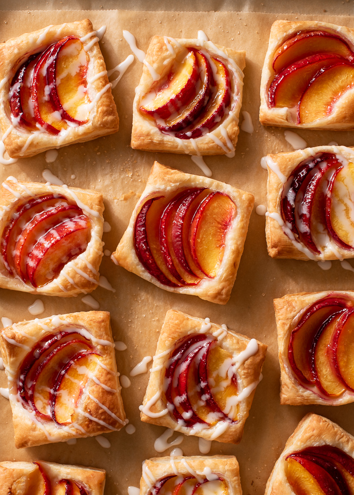 Image for Mini Peach Puff Pastry Tarts with Honey