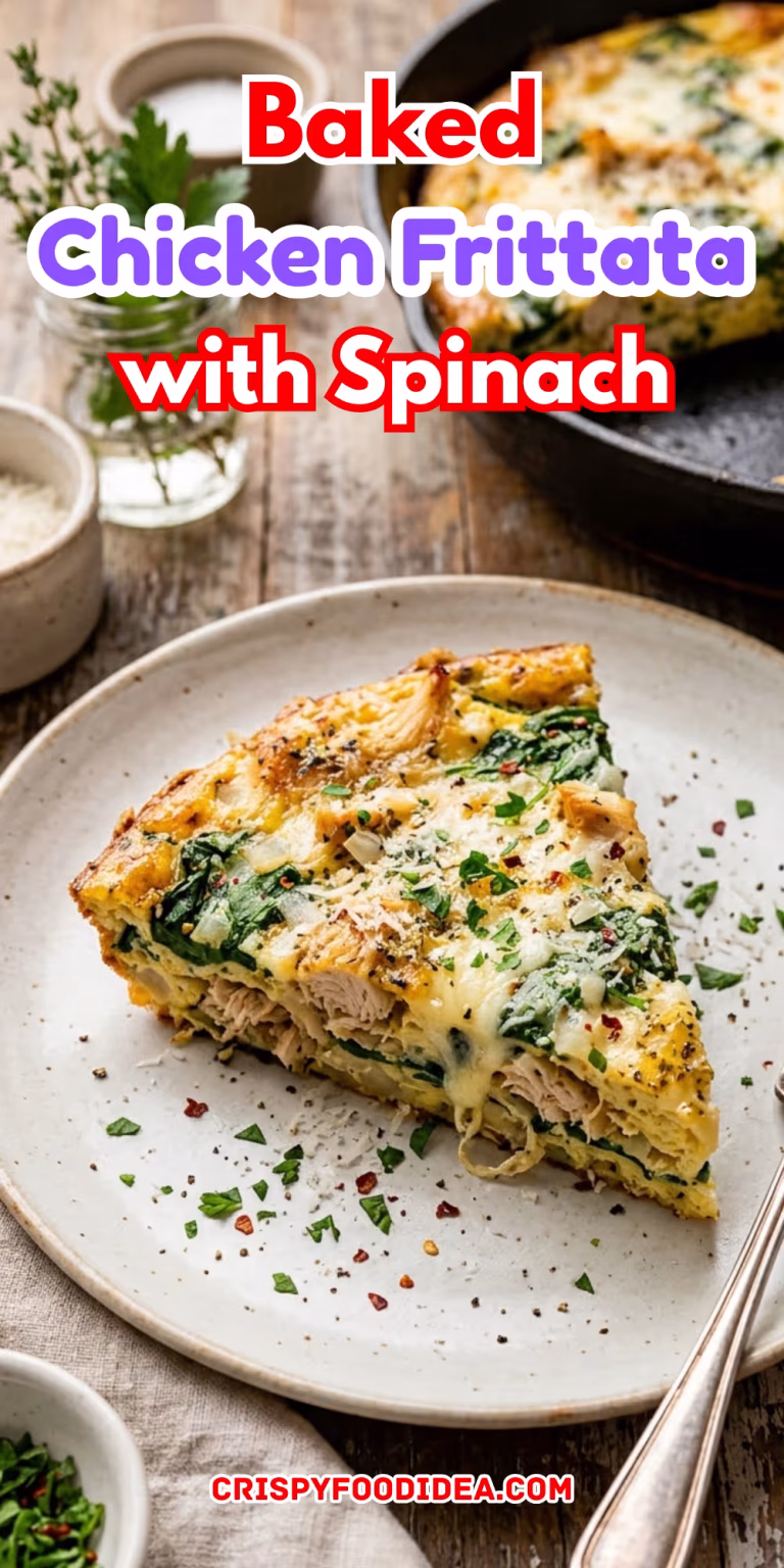 Baked Chicken Frittata with Spinach