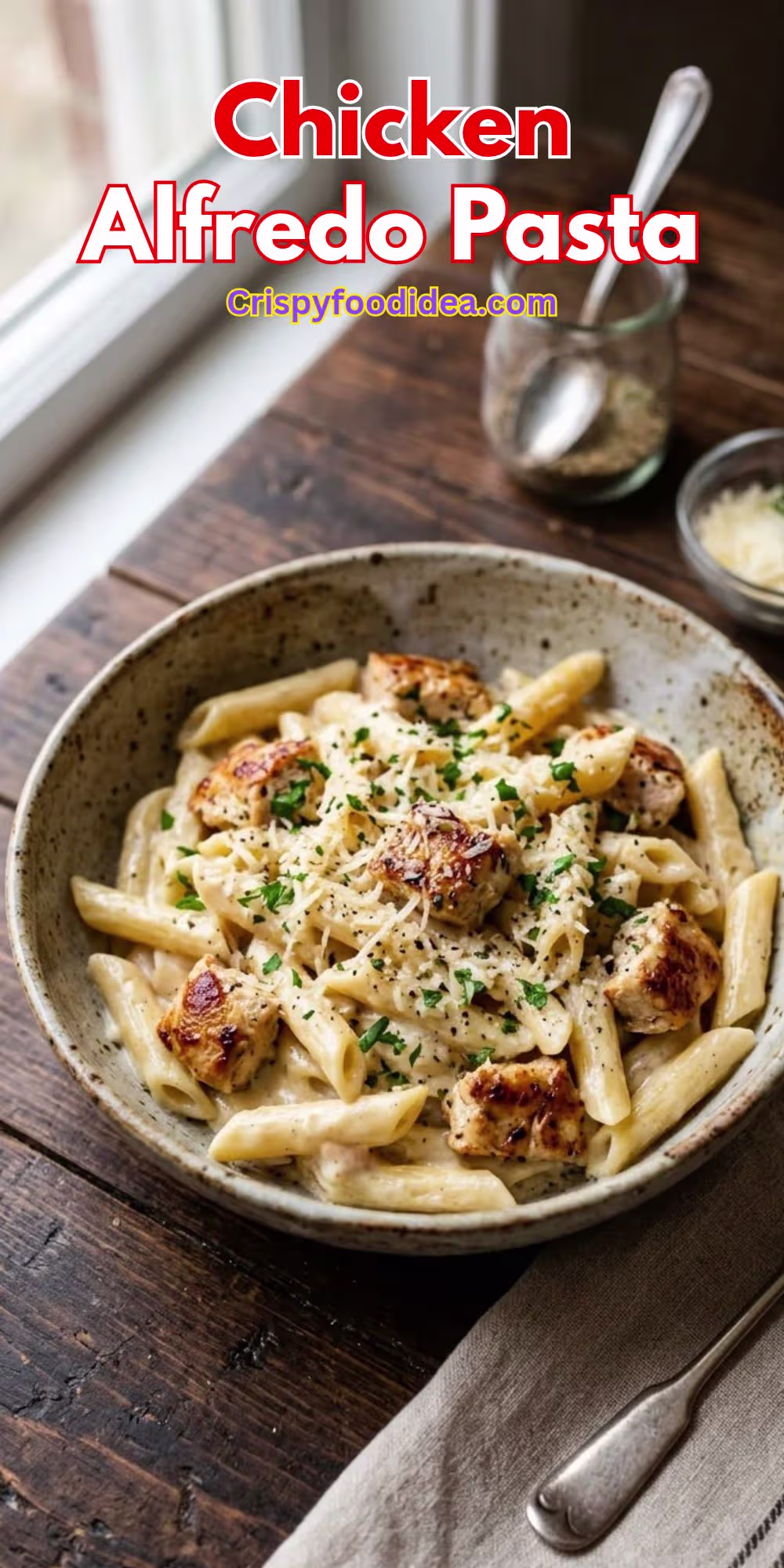 One Pot Chicken Alfredo Pasta