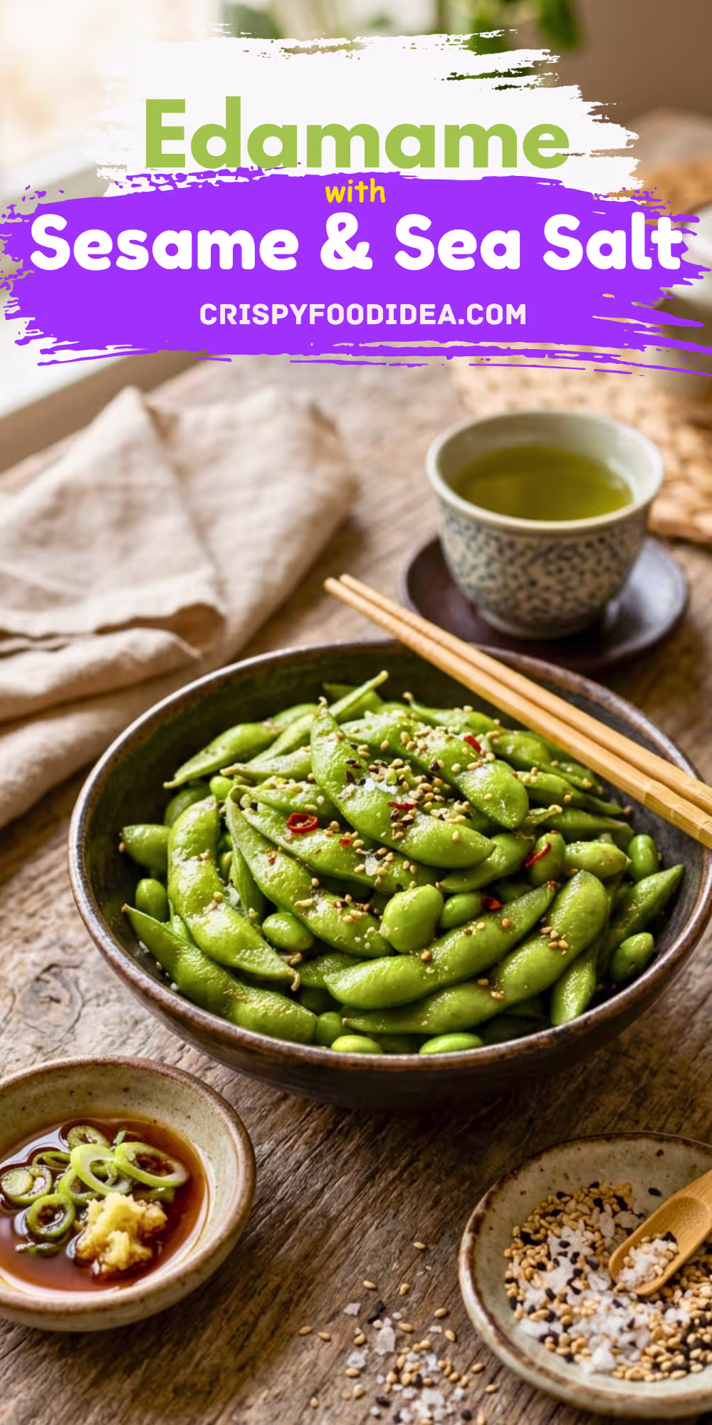 Edamame with Sesame and sea salts