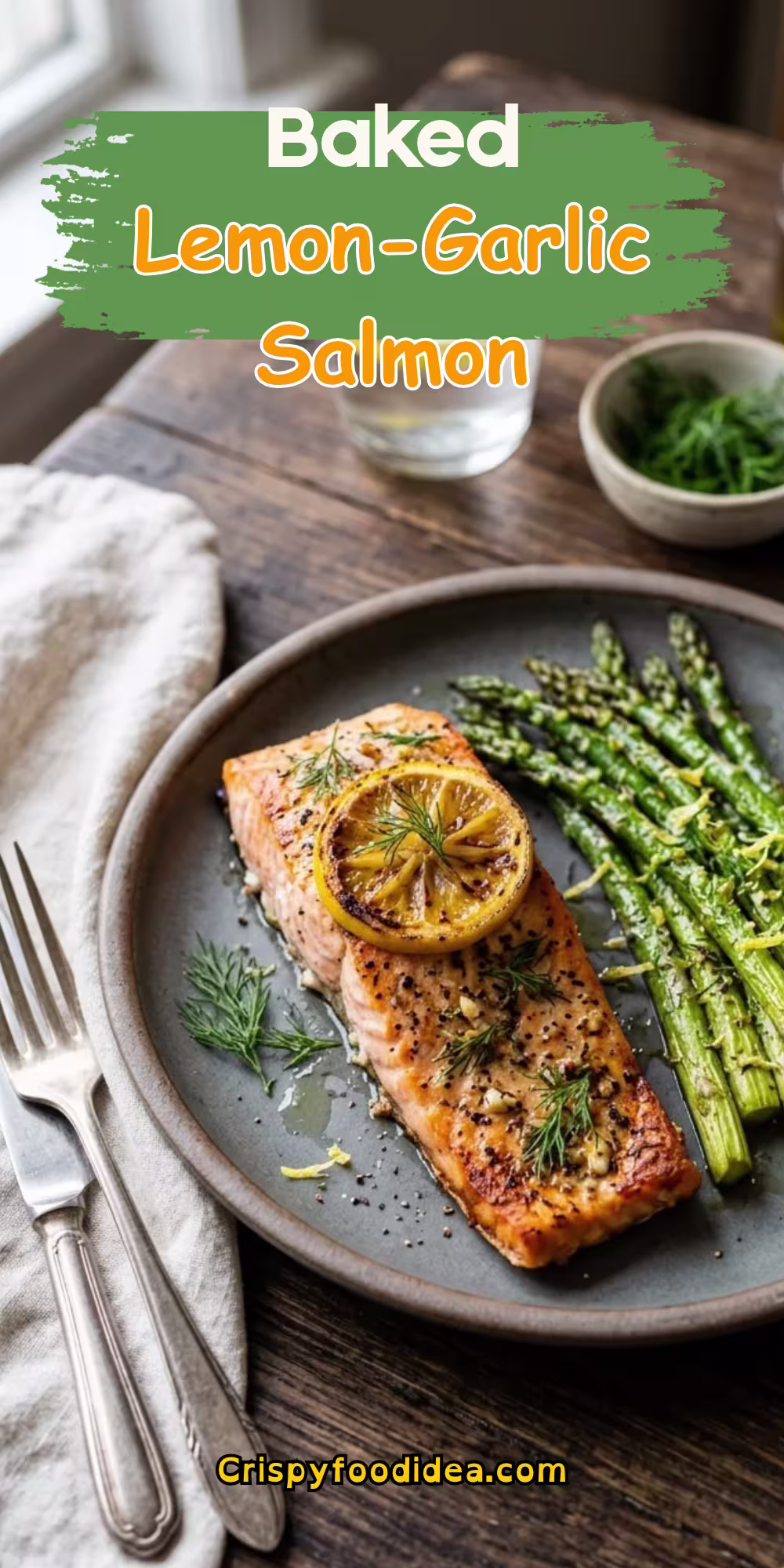 baked salmon with lemon and asparagus